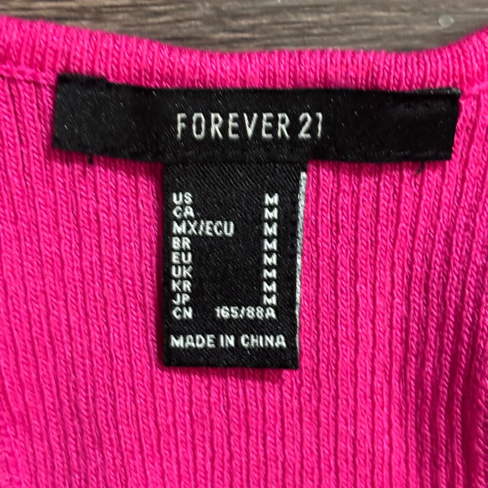 Forever 21 Fuchsia Ribbed Tank Top - Picture 4 of 4
